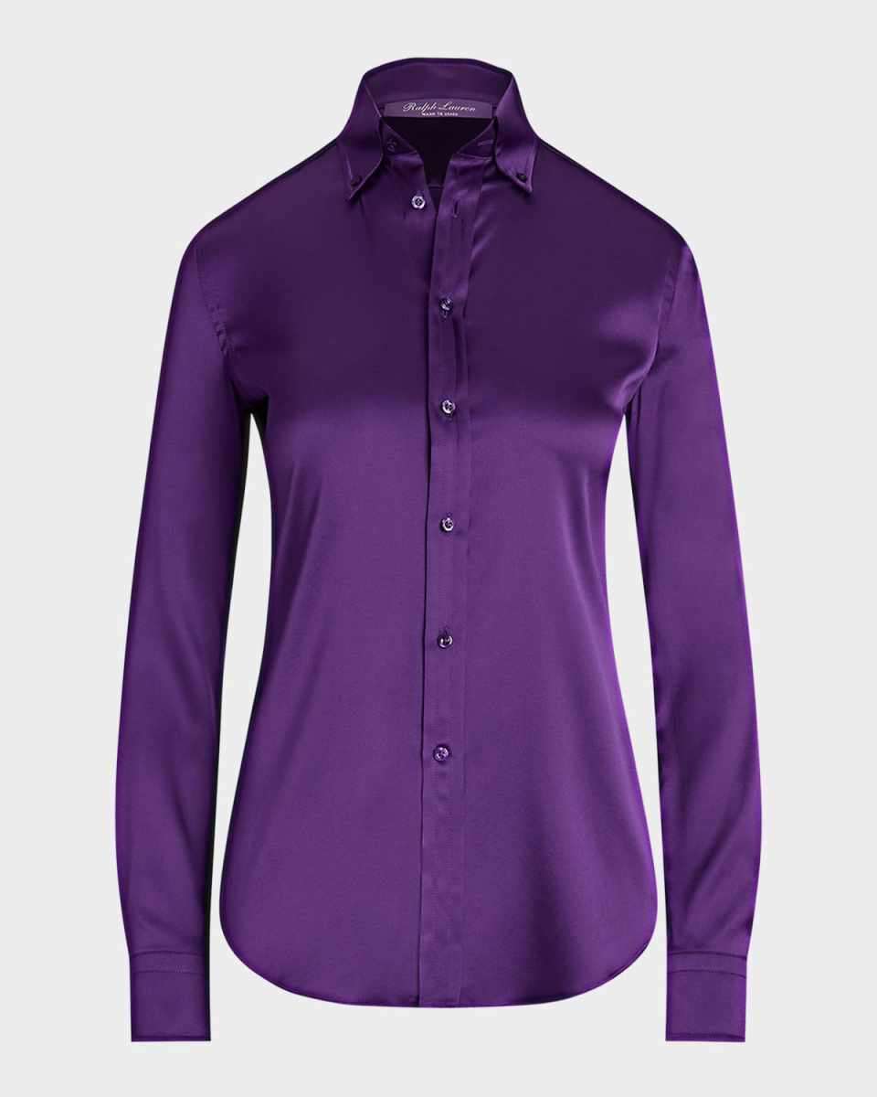 Cameron Straight Fit Charmeuse Shirt
